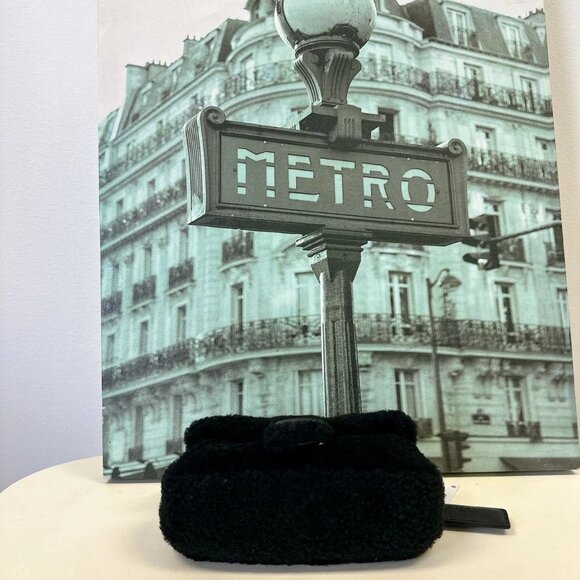 Coach CC444 Pillow Tabby Shoulder Bag 18 In Shearling IN BLACK - Picture 6 of 9